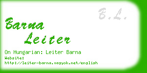 barna leiter business card
